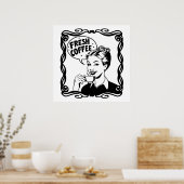 Poster Café chaud frais (Cuisine)