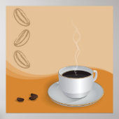 Poster Café chaud vapeur (Devant)