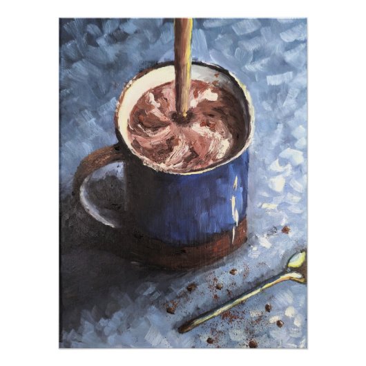 Poster Café Chocolat Chaud Humeur du matin (Devant)