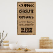 Poster Café, chocolat, Cowboys... (Cuisine)