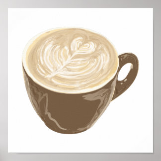 Poster café coeur