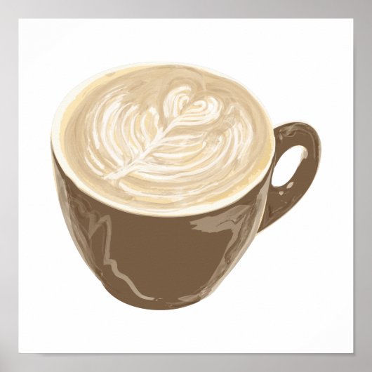 Poster café coeur (Devant)