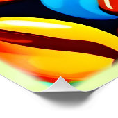 Poster Café coloré Bean Art Abstrait (Coin)