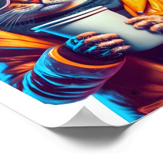 Poster Café cool Chat Moderne Design (Coin)