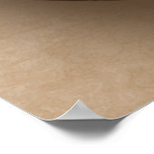 Poster Café crémeux Marbre brillant Brown (Coin)