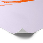 Poster Café Croissant Café Parisien Lavender Orange Art (Coin)