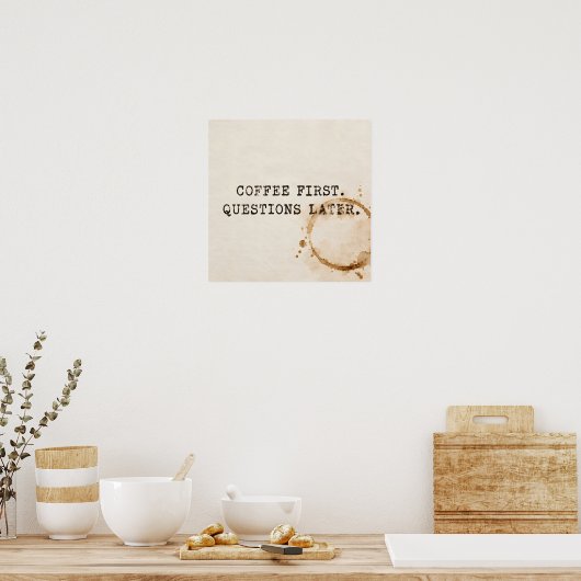 Poster Café d'abord (Cuisine)