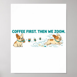 Poster Café d'abord puis on fait un zoom sur un bouledogu