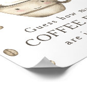 Poster Café de brasserie - Combien de grains de café (Coin)