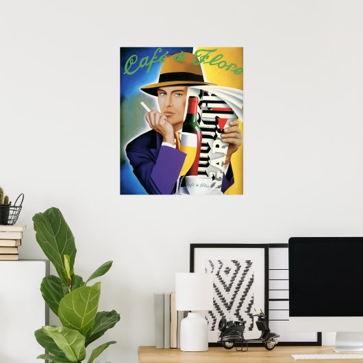 POSTER CAFÉ DE FLORE (Bureau à domicile)