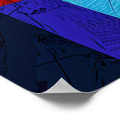 Poster Café de géométrie expressionniste - Café animé (Coin)