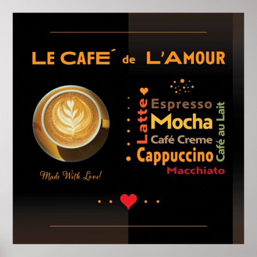 Poster Cafe De L'Amour (Voorkant)