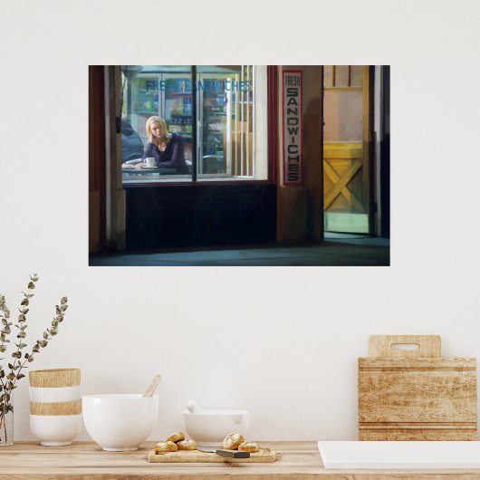 Poster Café de nuit (Cuisine)