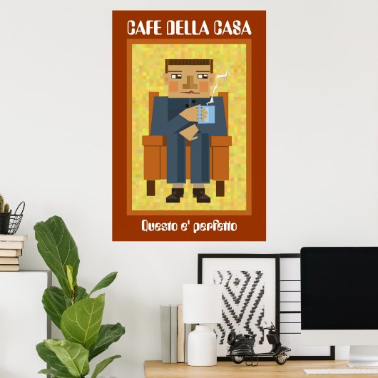 Poster Cafe della casa (Bureau à domicile)