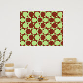 Poster Café d'illusion optique Cercles d'effet de mur rou (Cuisine)