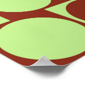 Poster Café d'illusion optique Cercles d'effet de mur rou (Coin)