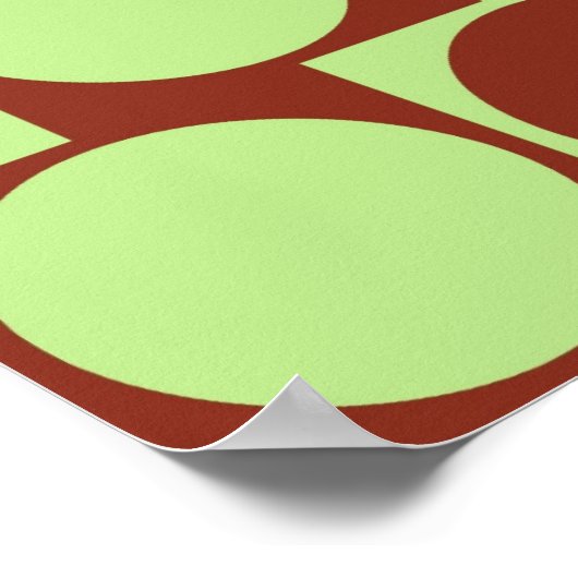 Poster Café d'illusion optique Cercles d'effet de mur rou (Coin)