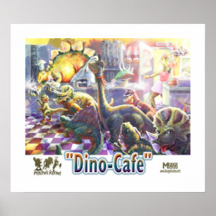 Poster Café Dinosaur