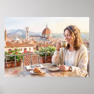 Poster Café du matin à Florence