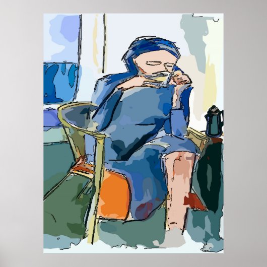 Poster Café du matin Abstrait (Devant)