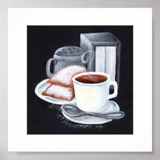 Poster Café du Monde en noir
