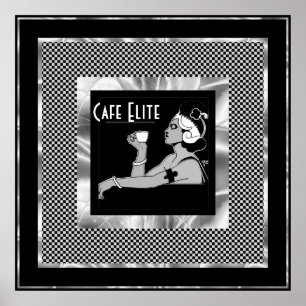 Poster  Cafe Elite Art Deco