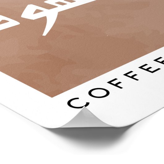 Poster Café en Arabe Calligraphie Boho Style Art Mur (Coin)