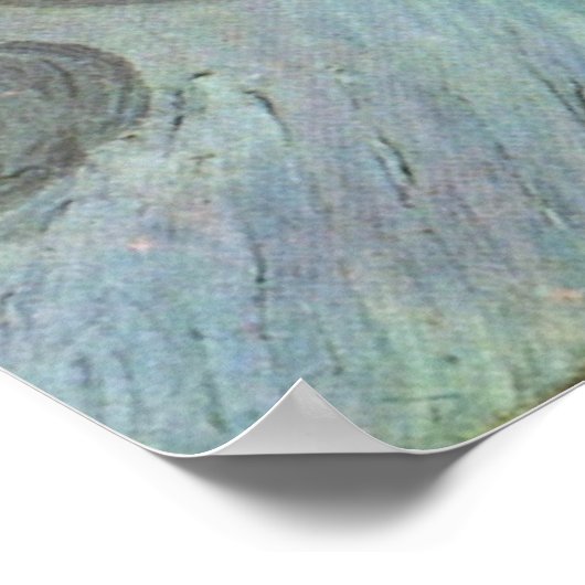 Poster Café en émail bleu par Vincent van Gogh (Coin)