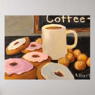 Poster Café et beignets de Celestine