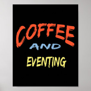 Poster Café Et Événement - Drôle Évasion Cheval Équitatio