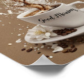 Poster Café et fleurs (Coin)