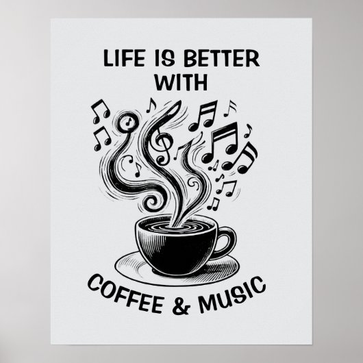 Poster Café et musique (Devant)