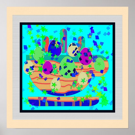 Poster Café Et Oeufs (Devant)