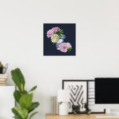 Poster Café et pivoines (Bureau à domicile)