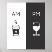 Poster Café et vin - AM/Pm (Devant)