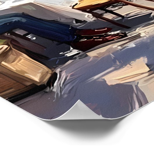 Poster Café européen (Coin)