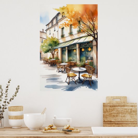 Poster Café extérieur (Cuisine)