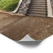 Poster Café extérieur le long de River Walk et pont sur 2 (Coin)