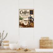 Poster Café fraîchement préparé (Cuisine)