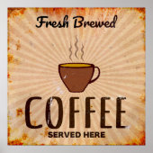 Poster Café frais brassé (Devant)