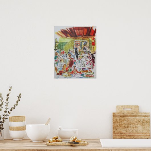 Poster Café français des années 60 (Cuisine)