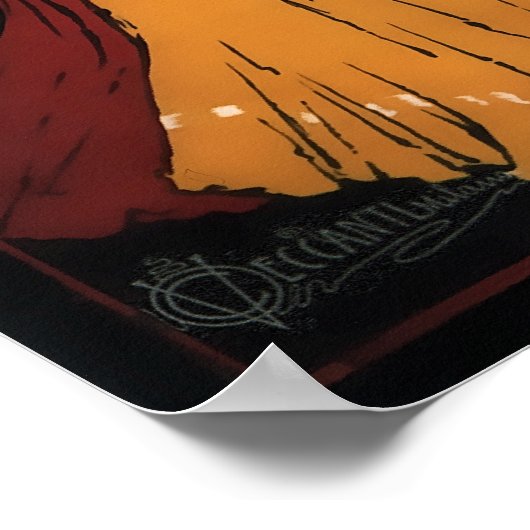 Poster CAFÉ ITALIEN SERVI INSTANTANÉMENT c. 1900 (Coin)