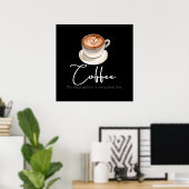 Poster Café : Le partenaire silencieux (Bureau à domicile)
