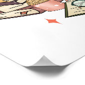 Poster Café Livres Grading Papiers Anglais Enseignant Fun (Coin)