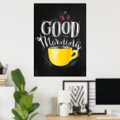 Poster Café Lover Café Bonjour (Bureau à domicile)