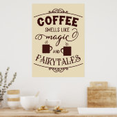 Poster Café Lover Le Café Sent Comme La Magie (Cuisine)