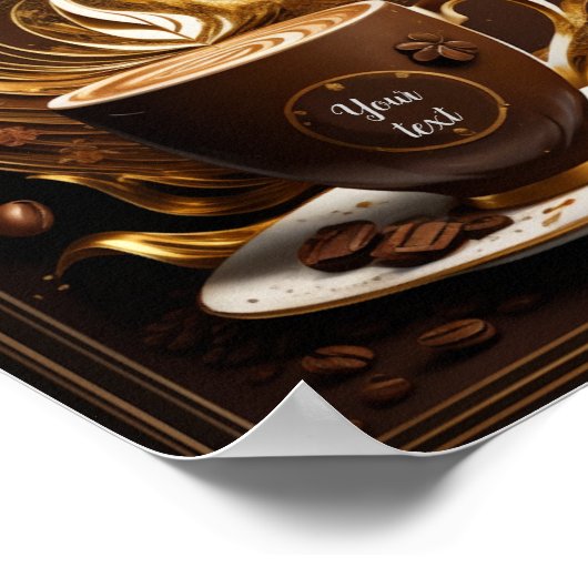 Poster Café modifiable (Coin)