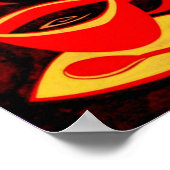 Poster CAFÉ MOMENT /Coupe et café jaune rouge (Coin)