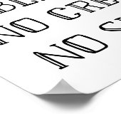 Poster Café - Noir, Pas de crème, Pas de sucre (Coin)