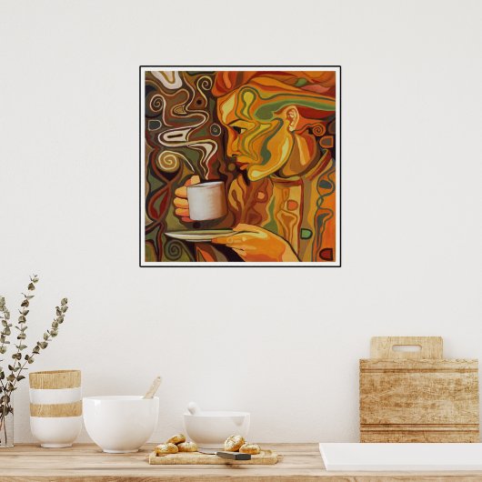 Poster café ou thé (Cuisine)